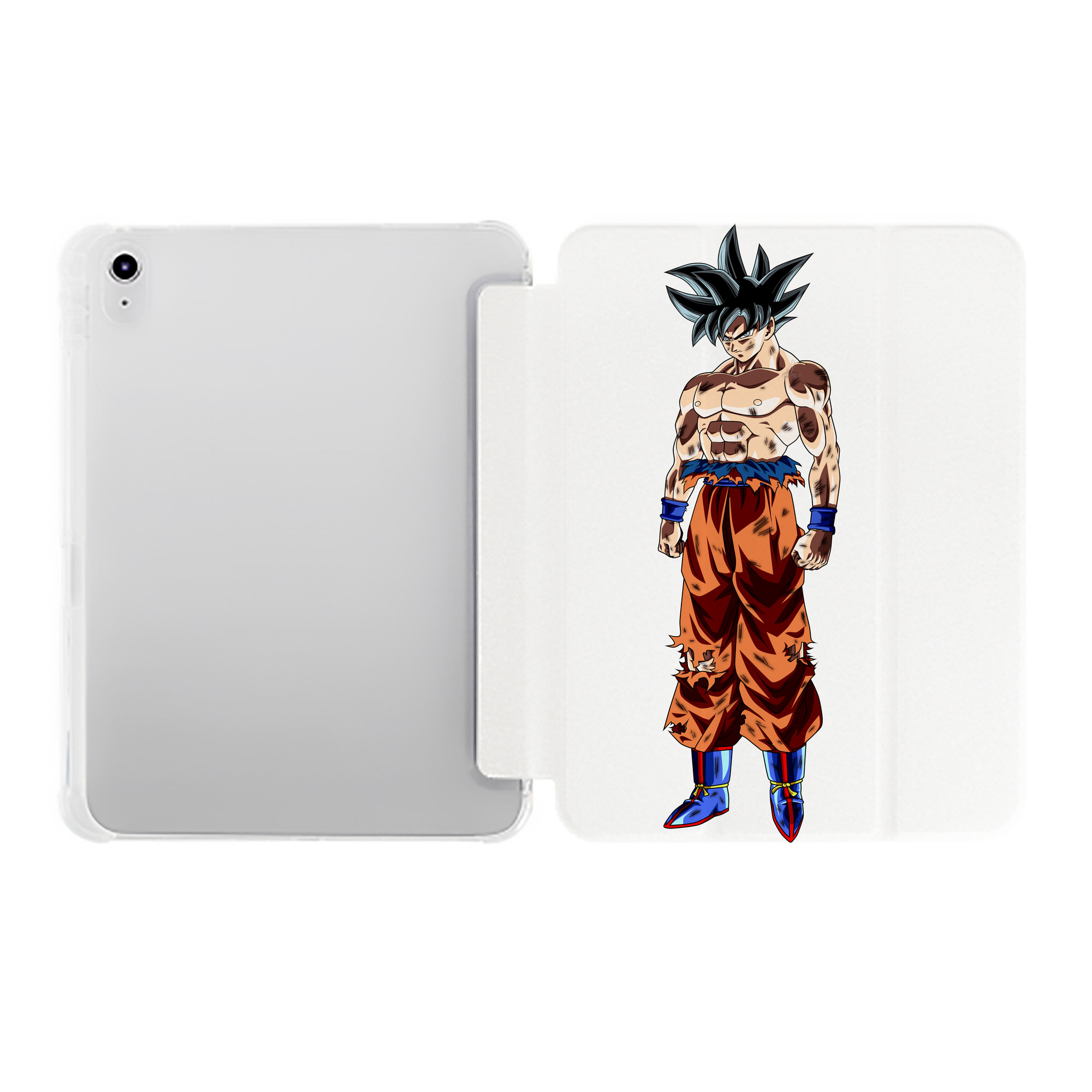 （画像用） ドラゴンボール 孫悟空（そん ごくう）Son Goku カカロット DRAGON BALL Kakarotto IPad ケース ペン収納付き 三つ折りスタンド PUレザー×シリコン 対応機種9.5/10.5/10.9インチ